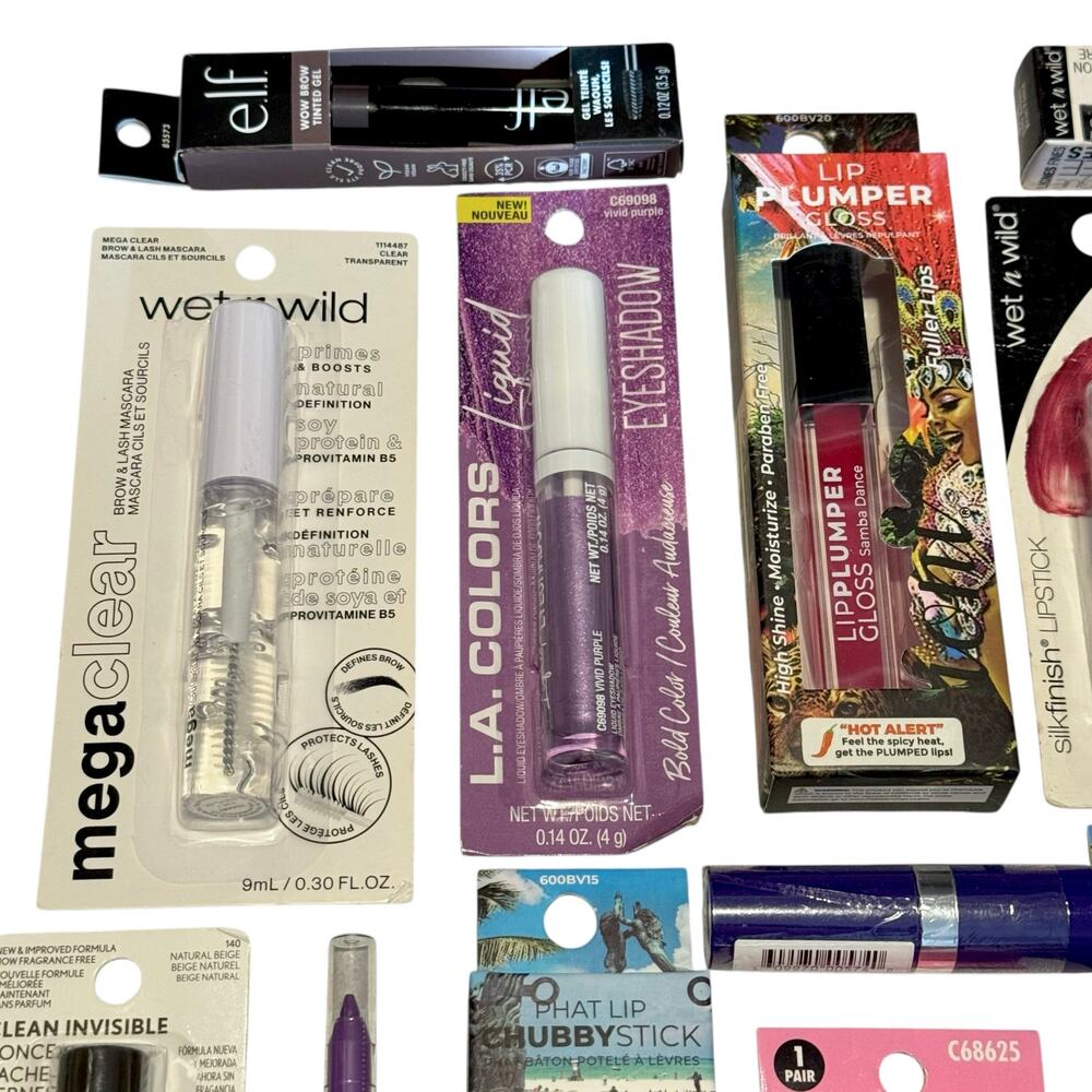 NEW Makeup Lot of 20 Mixed Bundle Eyeshadow Mascara Lipstick Eyelash Concealer - Picture 2 of 5